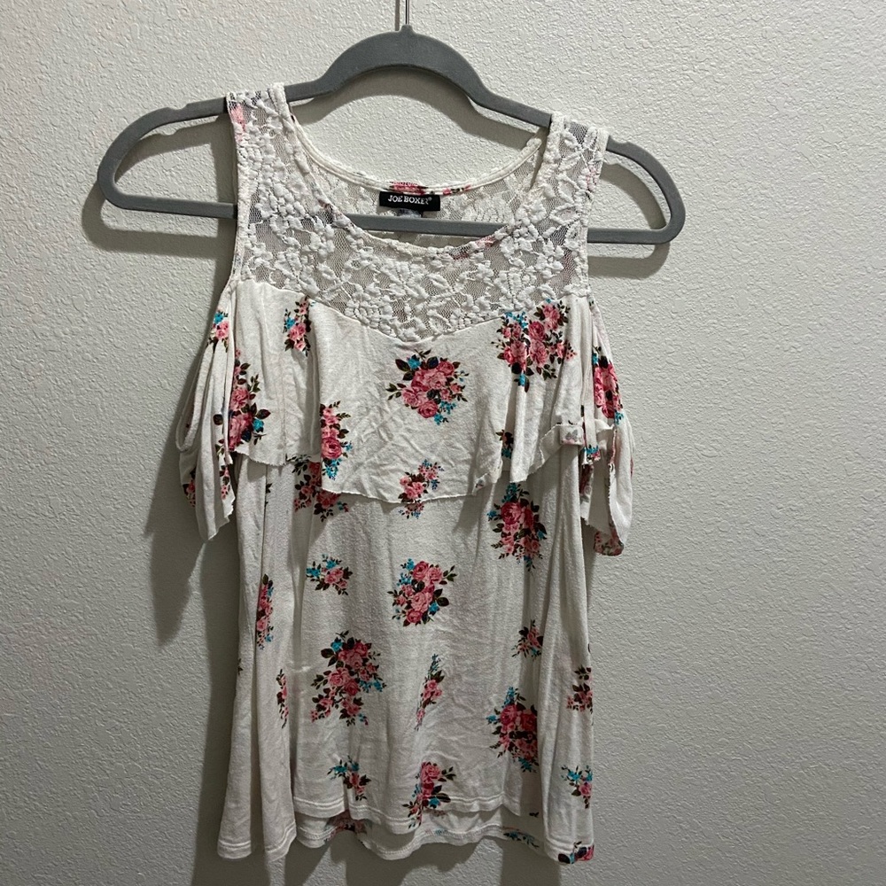 White Joe Boxer Floral Shirt
